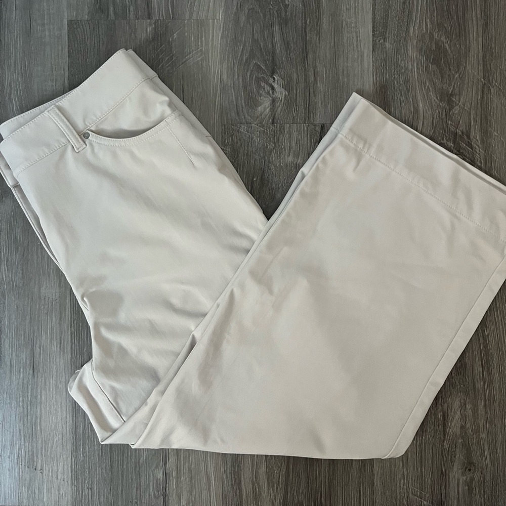 Lululemon City Sleek Wide Leg Crop in White Opal